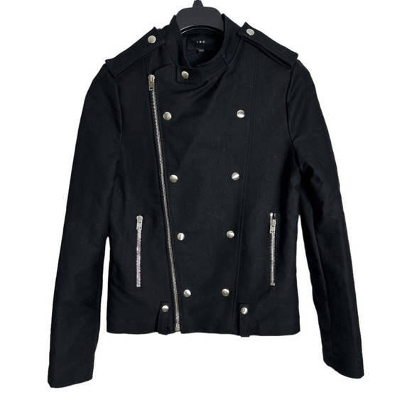 IRO Jeoren Black Military Style Jacket Size 1 (US 4)